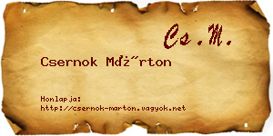 Csernok Márton névjegykártya